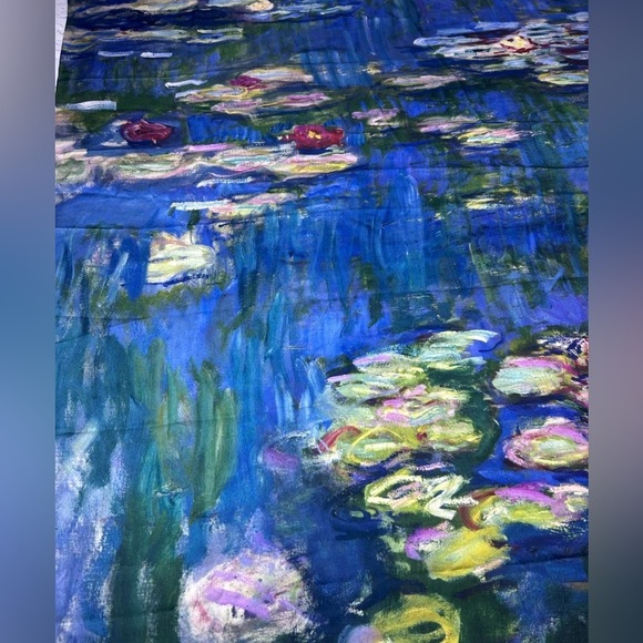 Claude Monet Waterlilies Print Scarf - Picture 5 of 9